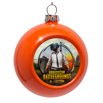 PUBG battleground royale, Στολίδι Χριστουγεννιάτικη μπάλα δένδρου Πορτοκαλί 8cm