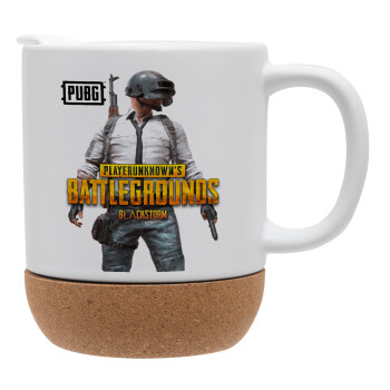 PUBG battleground royale, Ceramic coffee mug Cork (MAT), 330ml (1pcs)