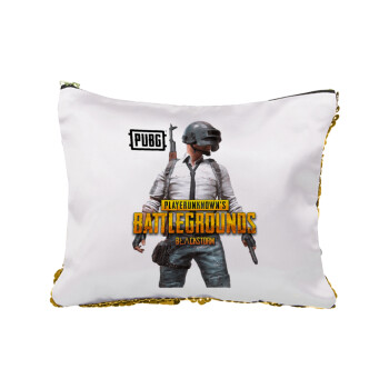 PUBG battleground royale, Sequin Gold Pouch Cosmetic Bag