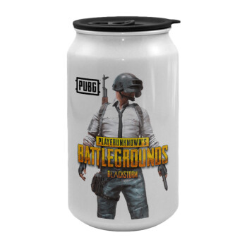 PUBG battleground royale, Κούπα ταξιδιού μεταλλική με καπάκι (tin-can) 500ml