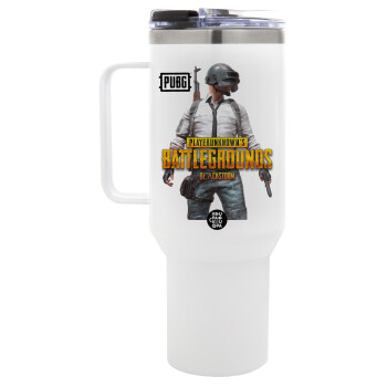 PUBG battleground royale, Mega Tumbler με καπάκι, διπλού τοιχώματος (θερμό) 1,2L