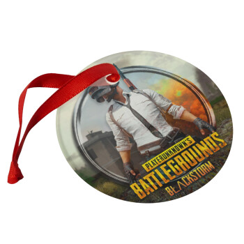 PUBG battleground royale, Christmas ornament glass 9cm