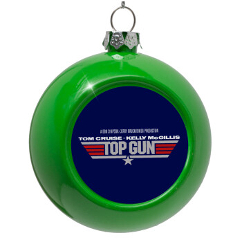 Top Gun, Green Christmas tree ornament bauble 8cm