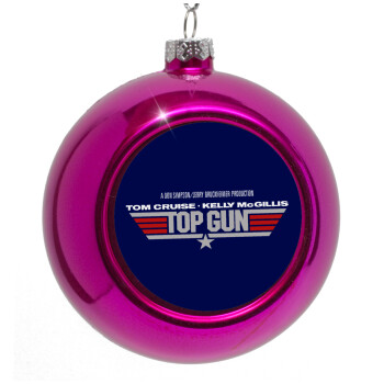 Top Gun, Purple Christmas tree ornament bauble 8cm