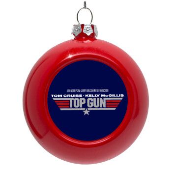 Top Gun, Red Christmas tree ornament bauble 8cm