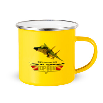 Top Gun, Yellow Enamel Metallic Cup 360ml