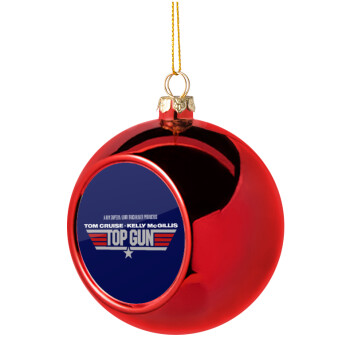 Top Gun, Christmas tree ball Red 8cm