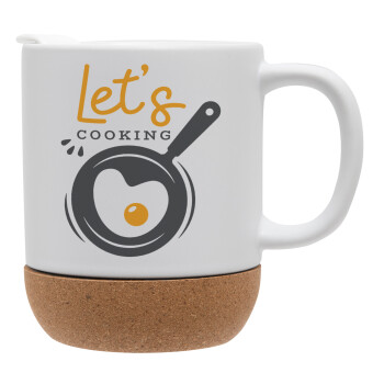 Let's cooking, Ceramic coffee mug Cork (MAT), 330ml (1pcs)