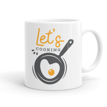 Let's cooking, Ceramic coffee mug, 330ml (1pcs)
