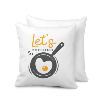 Let's cooking, Sofa cushion 40x40cm includes filling