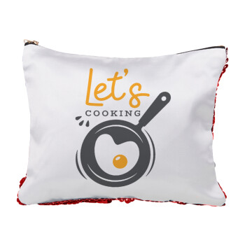 Let's cooking, Red sequin cosmetic bag