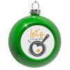 Green Christmas tree ornament bauble 8cm