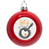 Red Christmas tree ornament bauble 8cm