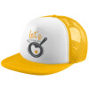 Καπέλο Ενηλίκων Soft Trucker με Δίχτυ Yellow/White (POLYESTER, ΕΝΗΛΙΚΩΝ, UNISEX, ONE SIZE)