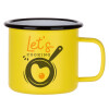 Metallic enamel MATT Yellow cup 360ml