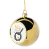 Golden Christmas tree ball ornament 8cm