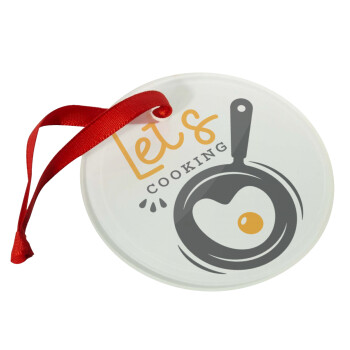 Let's cooking, Christmas ornament glass 9cm