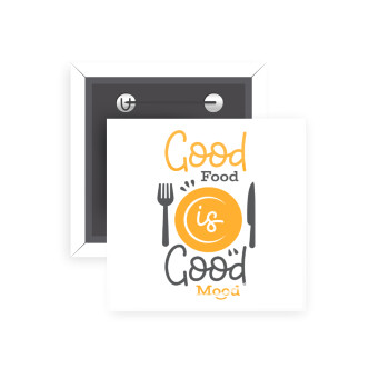 Good food, Good mood. , Κονκάρδα παραμάνα τετράγωνη 5x5cm