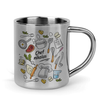 Chef με όνομα, Mug Stainless steel double wall 300ml