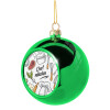 Green Christmas tree ornament ball 8cm