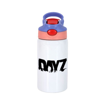 DayZ, Παιδικό παγούρι θερμό, ανοξείδωτο, με καλαμάκι ασφαλείας, ροζ/μωβ (350ml)