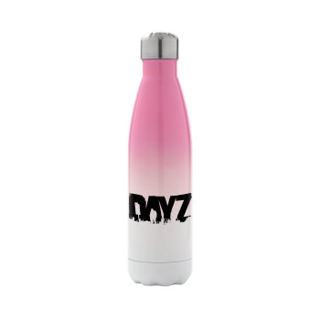 DayZ, Metal mug thermos Pink/White (Stainless steel), double wall, 500ml
