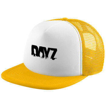 DayZ, Adult Soft Trucker Hat with Yellow/White Mesh (POLYESTER, ADULT, UNISEX, ONE SIZE)