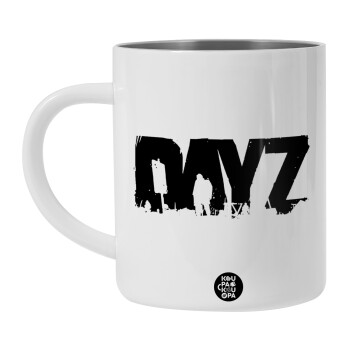 DayZ, Λευκή Ανοξείδωτη Μεταλλική Κούπα 450ml - Διπλού Τοιχώματος 