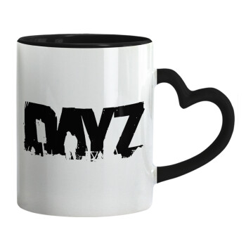 DayZ, Mug heart black handle, ceramic, 330ml