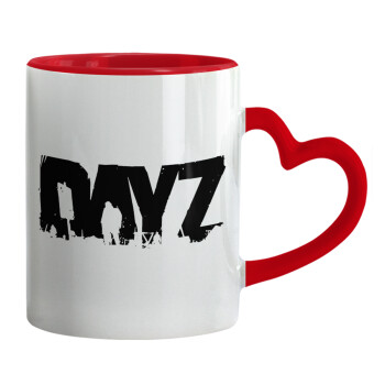 DayZ, Κούπα καρδιά χερούλι κόκκινη, κεραμική, 330ml