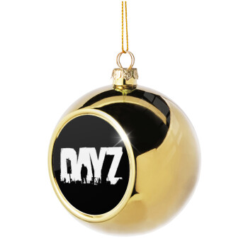 DayZ, Golden Christmas tree ball ornament 8cm