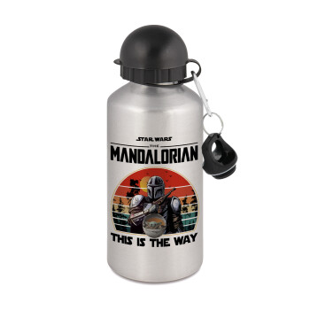 Mandalorian, Metallic water jug, Silver, aluminum 500ml