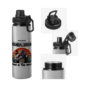 Mandalorian, Μεταλλικό παγούρι νερού με καπάκι ασφαλείας, αλουμινίου 850ml