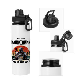 Mandalorian, Metal water bottle with safety cap, aluminum 850ml