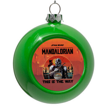 Mandalorian, Green Christmas tree ornament bauble 8cm