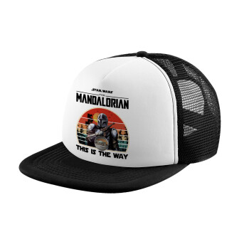 Mandalorian, Καπέλο παιδικό Soft Trucker με Δίχτυ ΜΑΥΡΟ/ΛΕΥΚΟ (POLYESTER, ΠΑΙΔΙΚΟ, ONE SIZE)