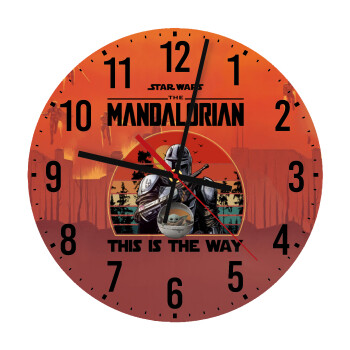 Mandalorian, Ρολόι τοίχου ξύλινο (30cm)