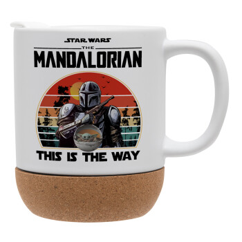 Mandalorian, Κούπα, κεραμική με βάση φελού και καπάκι (ΜΑΤ), 330ml (1 τεμάχιο)