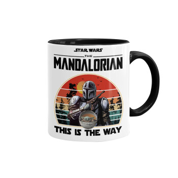 Mandalorian, Mug colored black, ceramic, 330ml