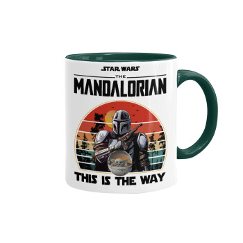 Mandalorian, Mug colored green, ceramic, 330ml