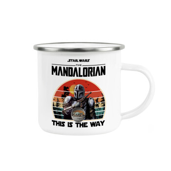 Mandalorian, Metallic enamel cup white 360ml