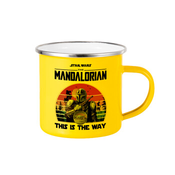 Mandalorian, Κούπα Μεταλλική εμαγιέ Κίτρινη 360ml