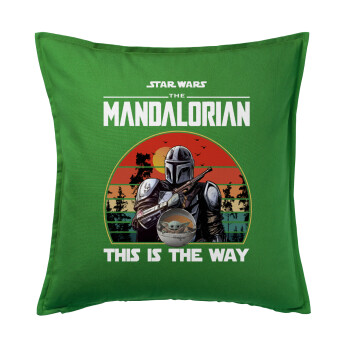 Mandalorian, Sofa cushion Green 50x50cm includes filling