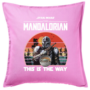 Mandalorian, Sofa cushion Pink 50x50cm includes filling