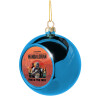 Blue Christmas tree ball ornament 8cm