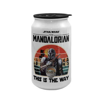 Mandalorian, Κούπα ταξιδιού μεταλλική με καπάκι (tin-can) 500ml