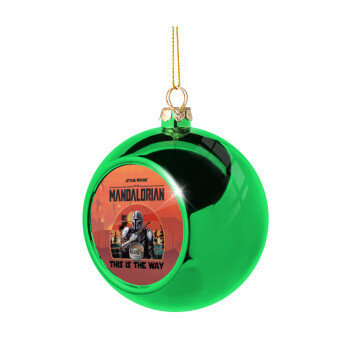 Mandalorian, Χριστουγεννιάτικη μπάλα δένδρου Πράσινη 8cm