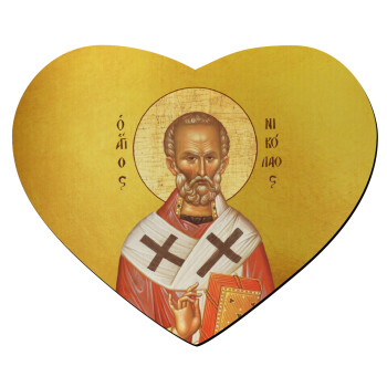 Saint Nicholas orthodox , Mousepad heart 23x20cm