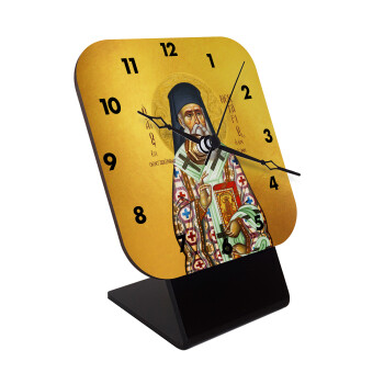 Άγιος Νεκτάριος, Επιτραπέζιο ρολόι ξύλινο με δείκτες (10cm)