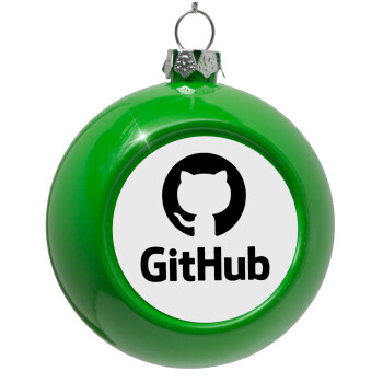 GitHub, Green Christmas tree ornament bauble 8cm